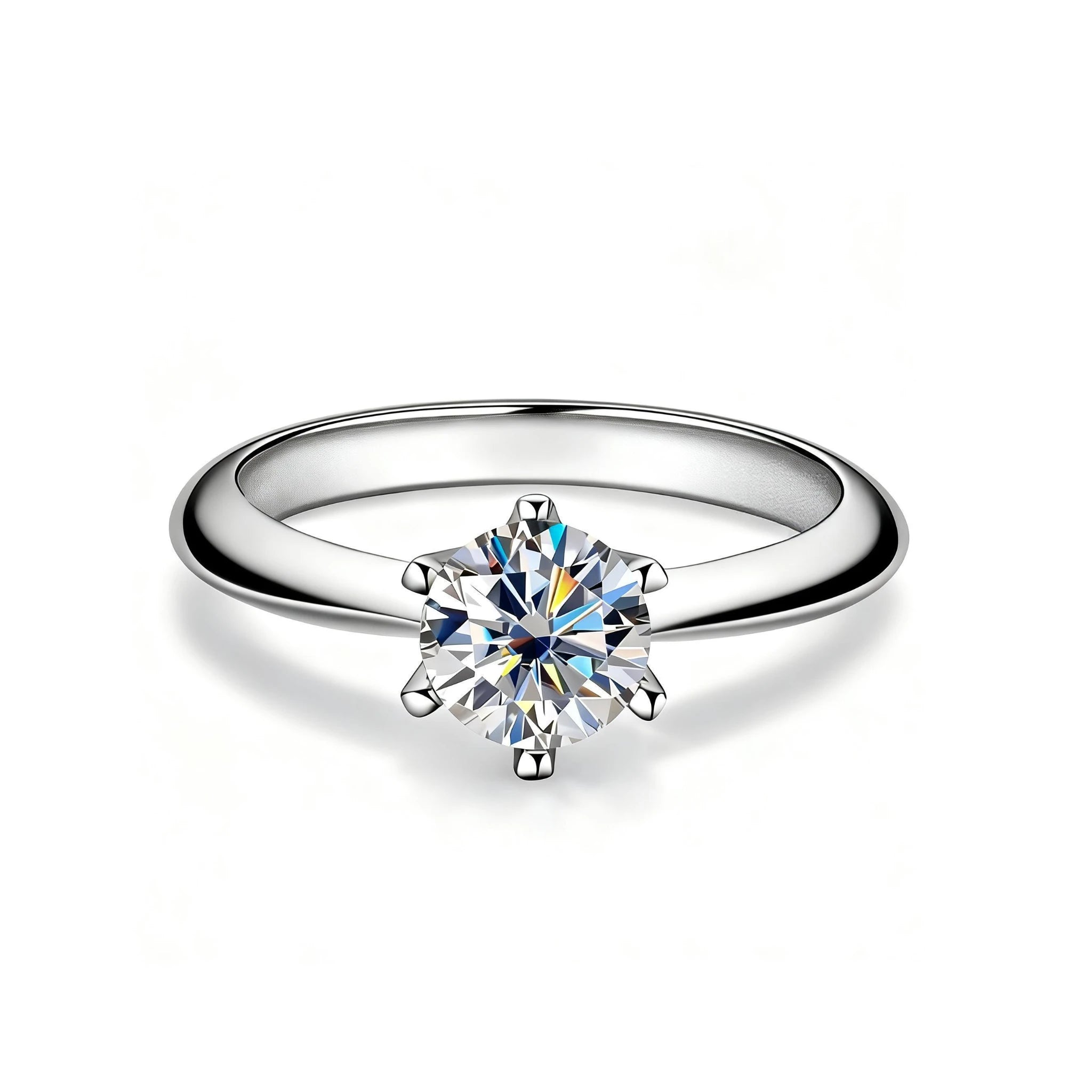 The VIVA Legacy Ring | 6-Prong Crown Moissanite Solitaire