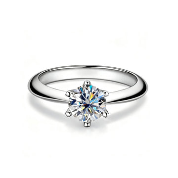 The VIVA Legacy Ring | 6-Prong Crown Moissanite Solitaire